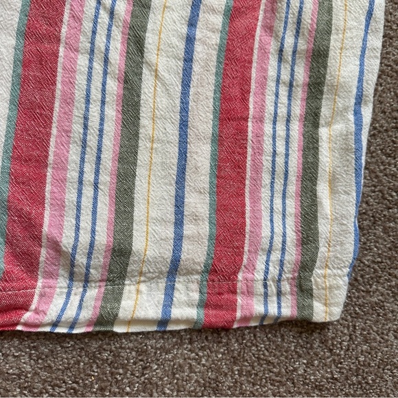 Old Navy Mid Rise Everyday Linen Blend Multicolor Stripes Women's Size 14 Summer - Picture 14 of 16